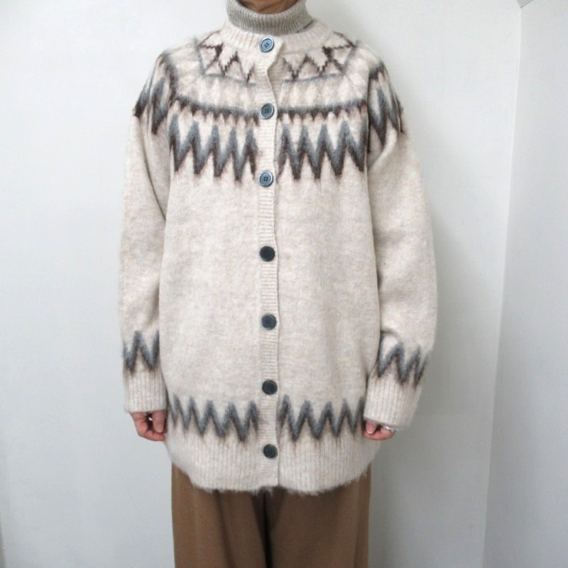 Vent d'oest フェアアイル柄カーディガン /BE系32